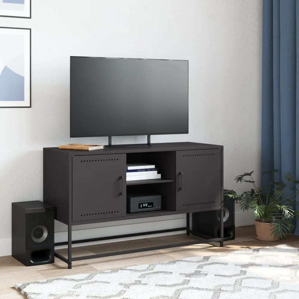 Móvel de TV 100,5x39x60,5 cm ço preto