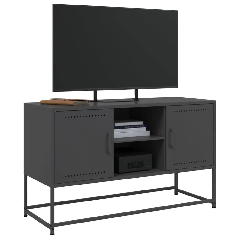 Móvel de TV 100,5x39x60,5 cm ço preto