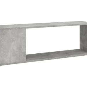 Móvel de TV 100x24x32 cm contraplacado cinzento cimento