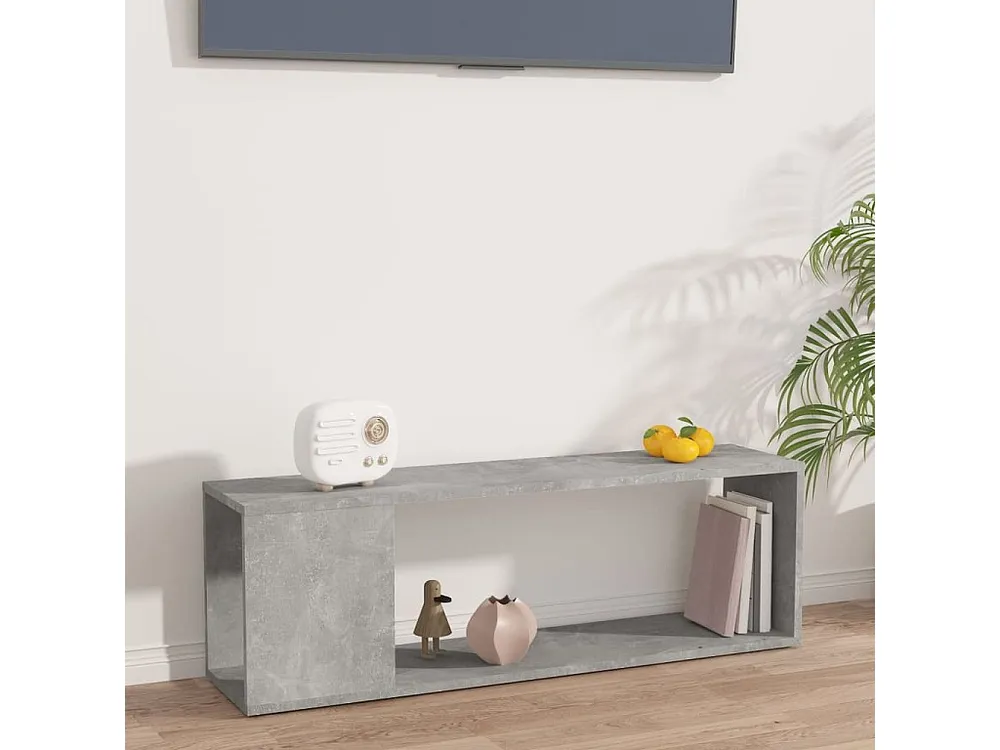 Móvel de TV 100x24x32 cm contraplacado cinzento cimento