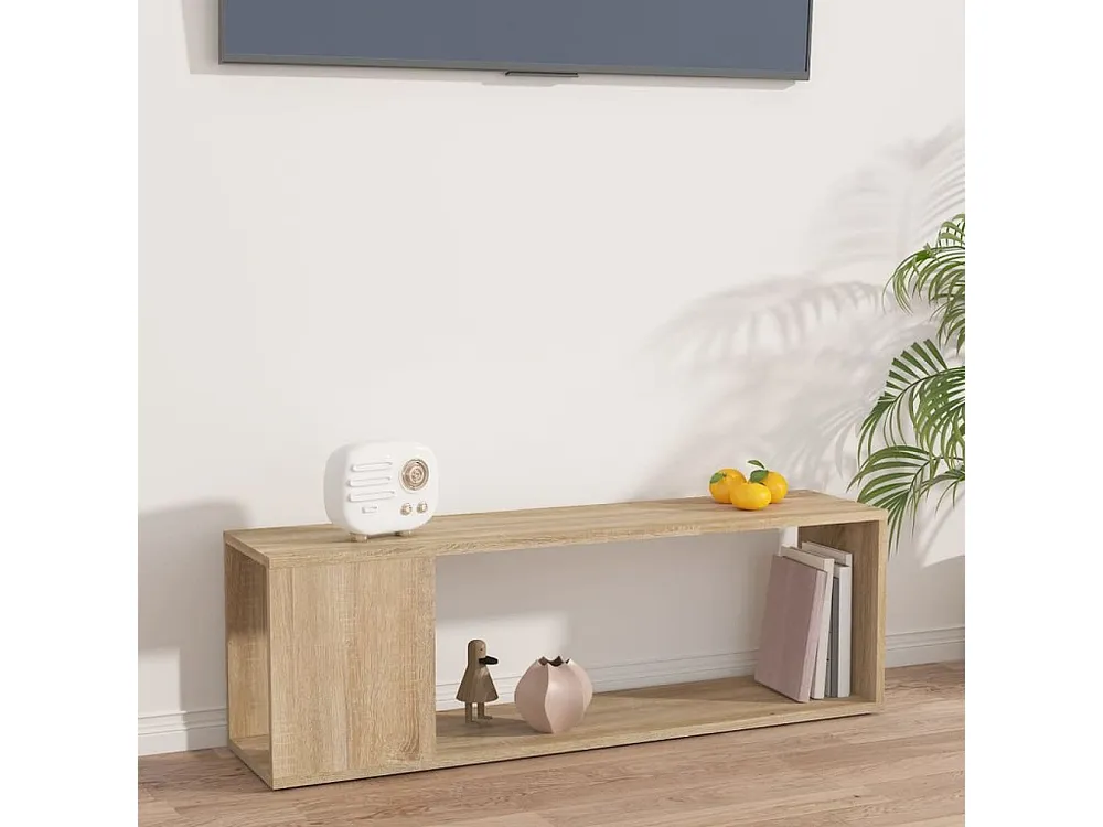 Móvel de TV 100x24x32 cm contraplacado cor carvalho sonoma