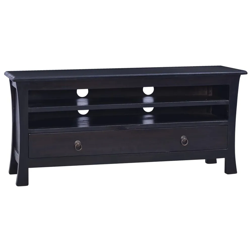 Móvel de TV 100x30x45 cm mogno maciço castanho café preto-claro para Assistir TV