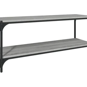 Móvel de TV 100x33x41 cm derivados madeira/ço cinzento sonoma