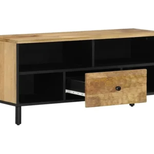 Móvel de TV 100x33x46 cm madeira de mangueira maciç