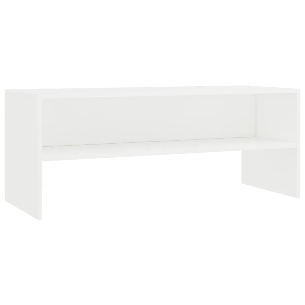 Móvel de TV 100x40x40 cm derivados de madeira branco com Garantia de 2 Anos