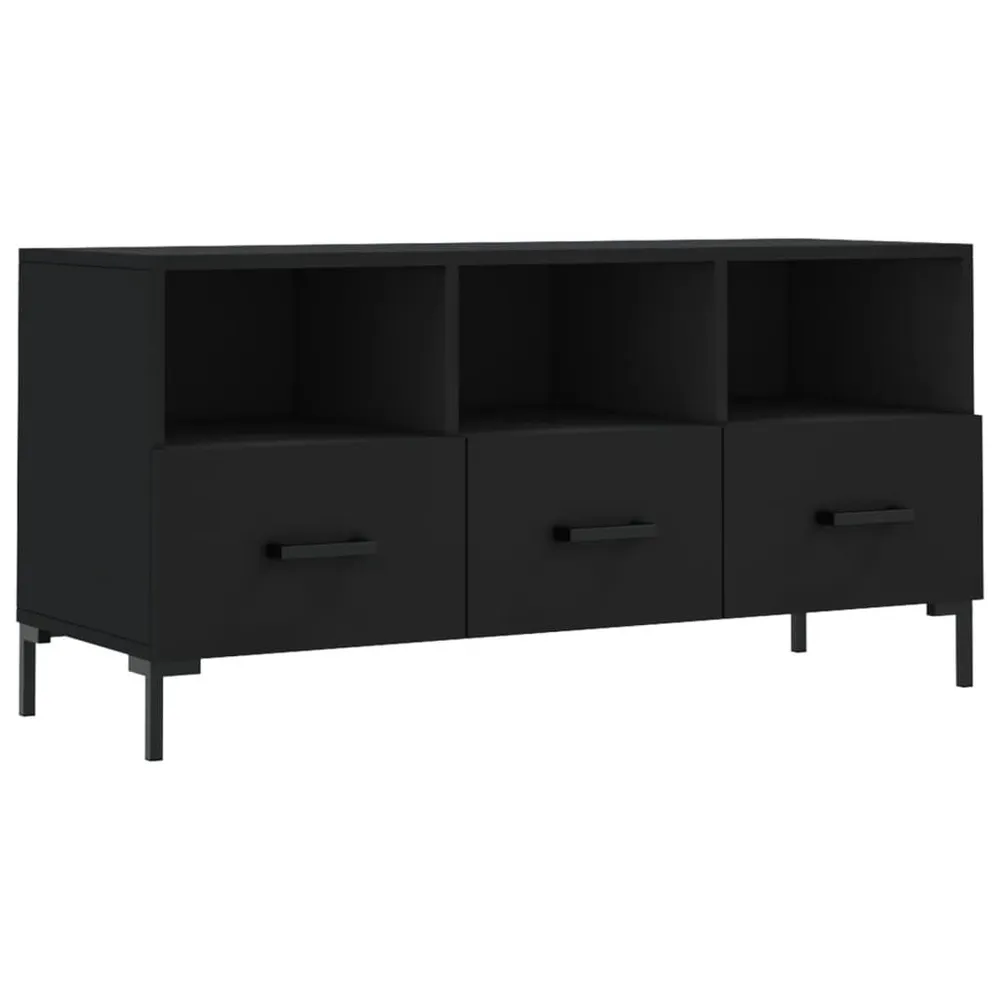 Móvel de TV 102x36x50 cm derivados de madeira preto