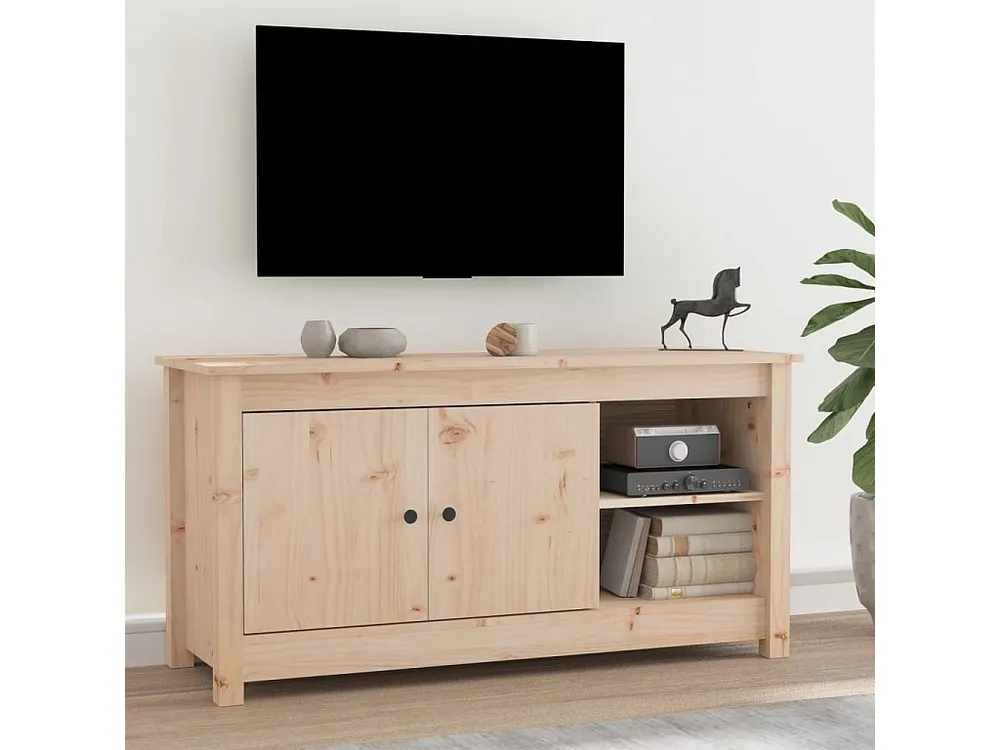 Móvel de TV 103x36,5x52 cm madeira de pinho maciç