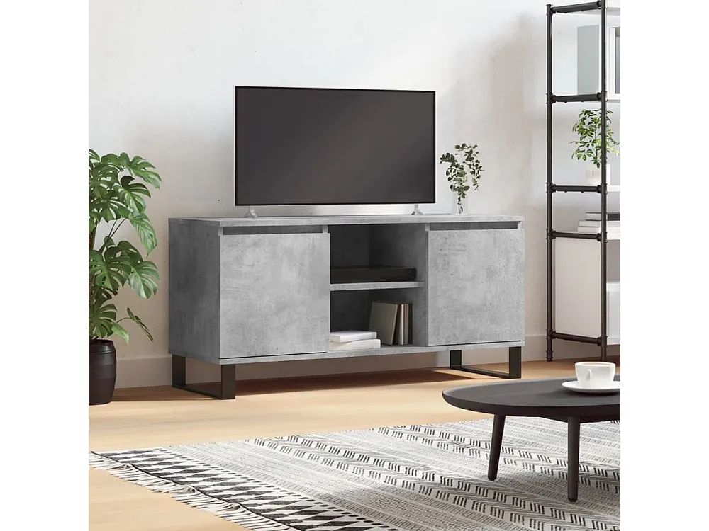 Móvel de TV 104x35x50 cm derivados de madeira cinzento cimento