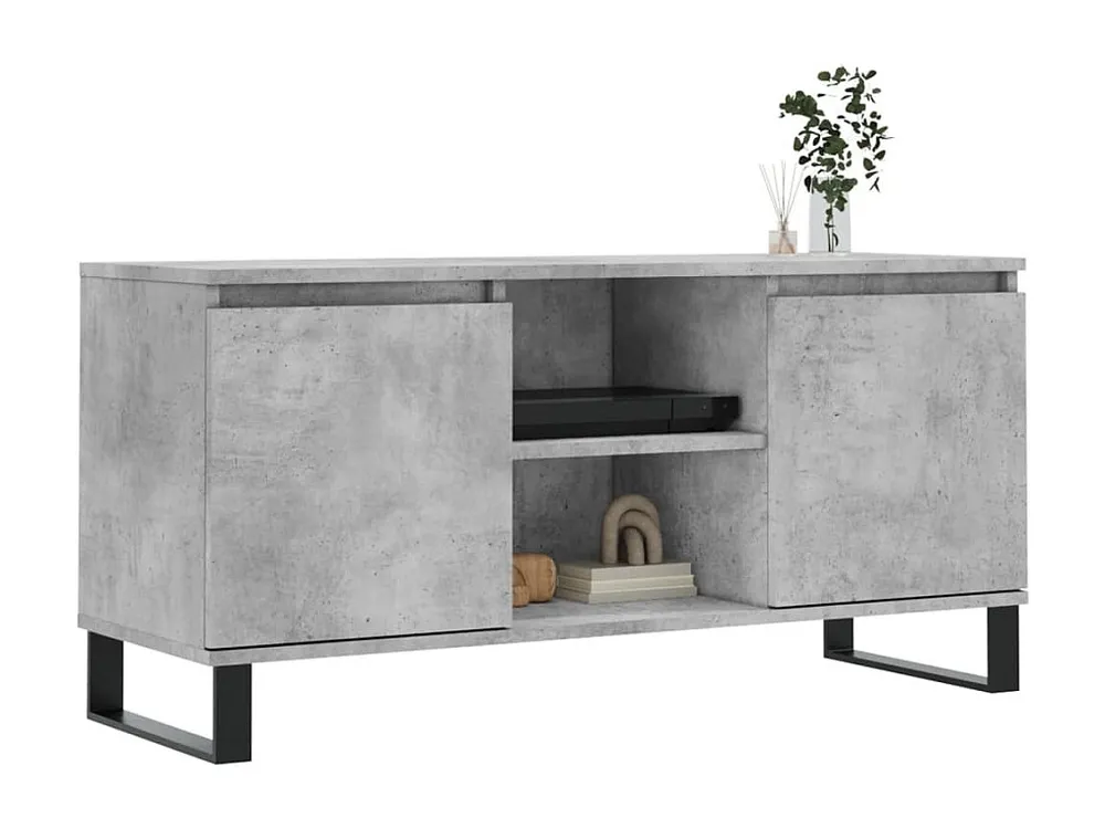 Móvel de TV 104x35x50 cm derivados de madeira cinzento cimento