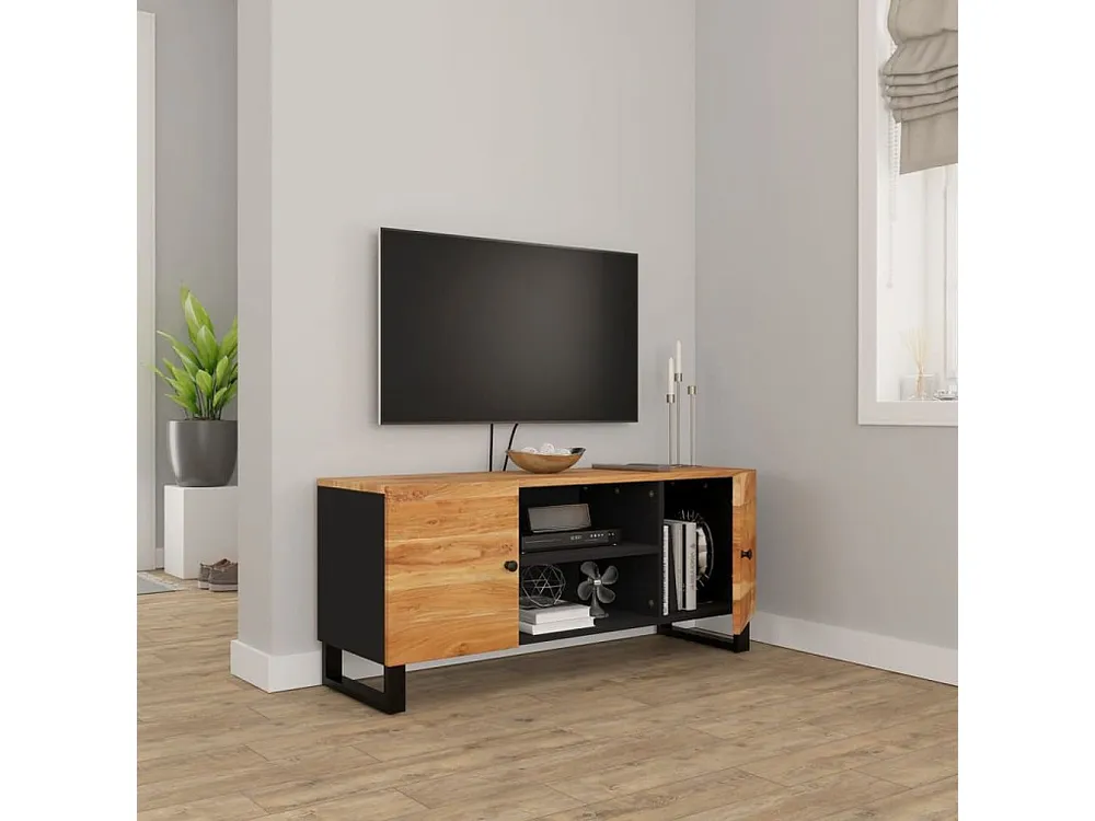 Móvel de TV 105x33x46 cm madeira de acácia maciç