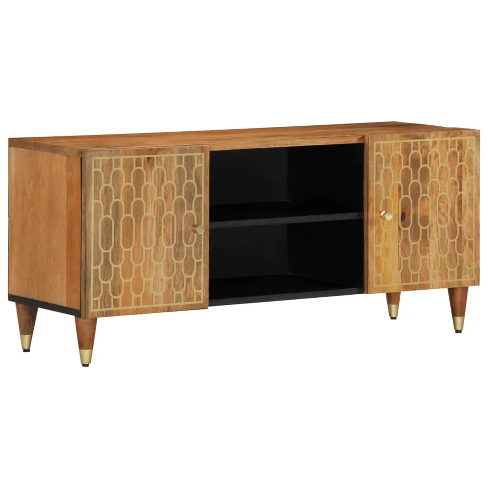 Móvel de TV 105x33x46 cm madeira de mangueira maciç