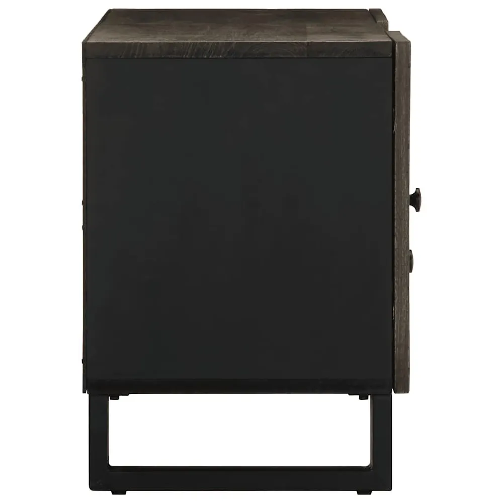 Móvel de TV 105x33x46 cm madeira de mangueira maciç preto