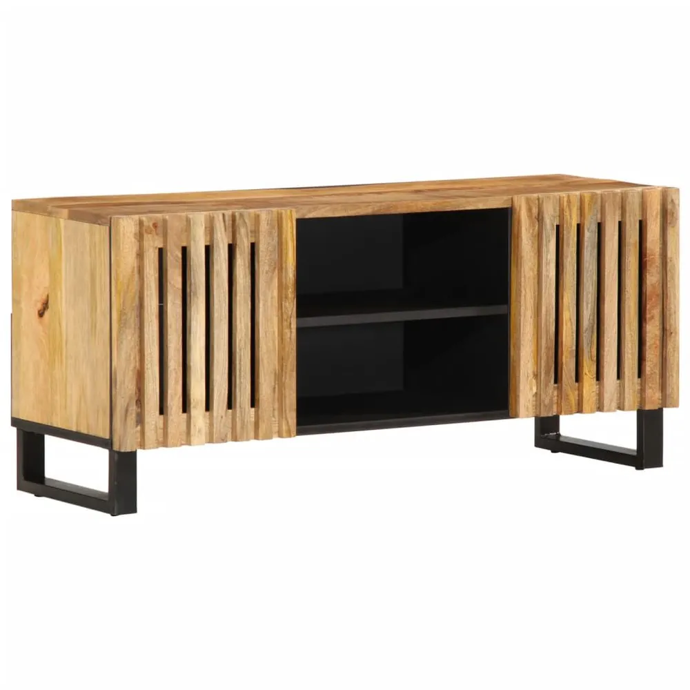 Móvel TV 105x34x46 cm madeira de mangueira áspera maciç