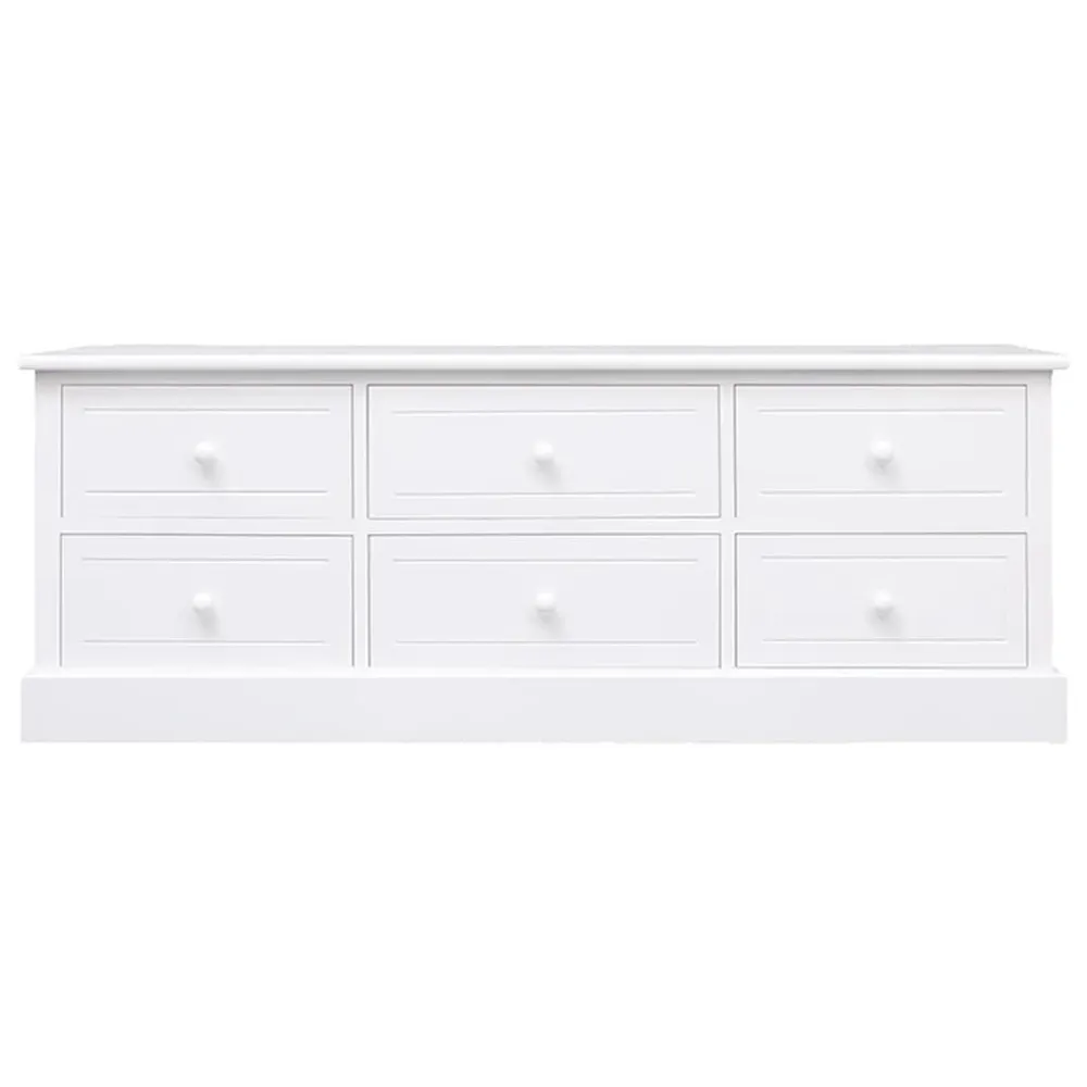 Móvel de TV 108x30x40 cm madeira de paulownia maciç branco