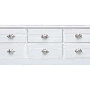Móvel de TV 108x30x40 cm madeira paulownia maciç branco