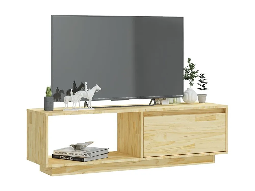 Móvel de TV 110x30x33,5 cm madeira de pinho maciç