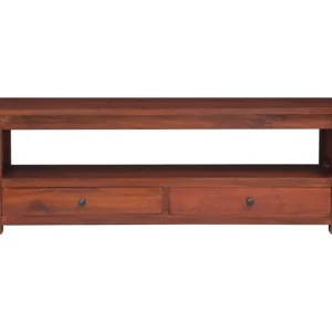 Móvel de TV 115x30x40 cm madeira de mogno maciç castanho