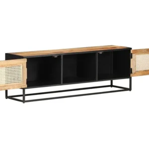 Móvel de TV 120x30x40cm mangueira áspera maciç e palha puro