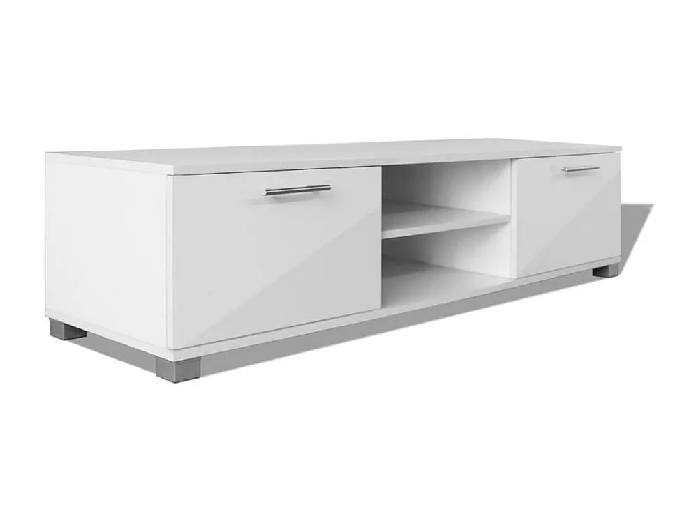 Móvel de TV 120x40,3x34,7 cm branco cintilante