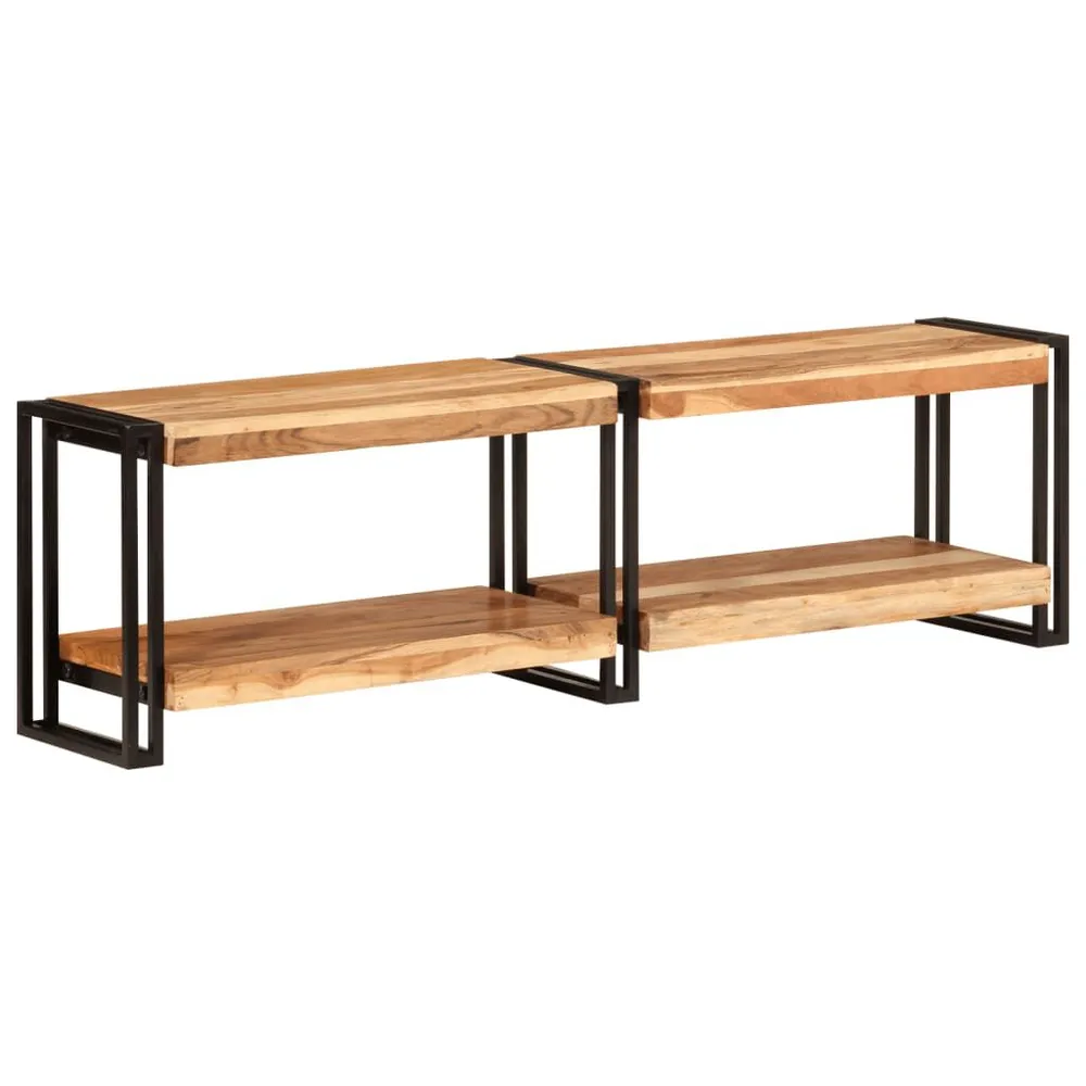 Móvel de TV 140x30x40 cm madeira de acácia maciç para Apartamento Pequeno