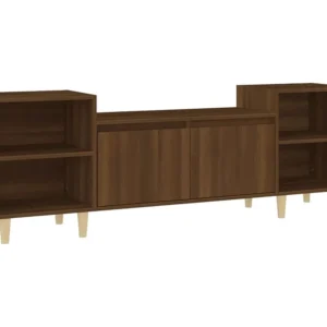 Móvel de TV 160x35x55 cm derivados de madeira carvalho castanho