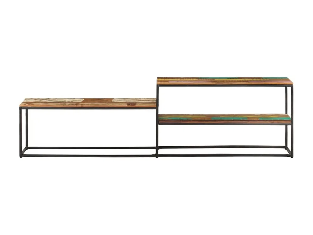 Móvel de TV 180x30x50 cm madeira recuperada maciç