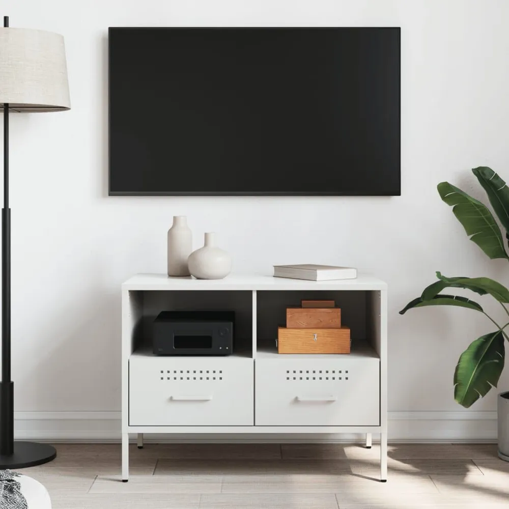 Móvel de TV 68x39x50,5 cm ço branco