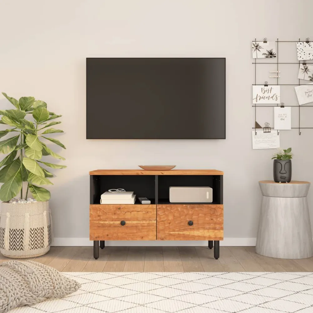 Móvel de TV 70x33x46 cm madeira de acácia maciç