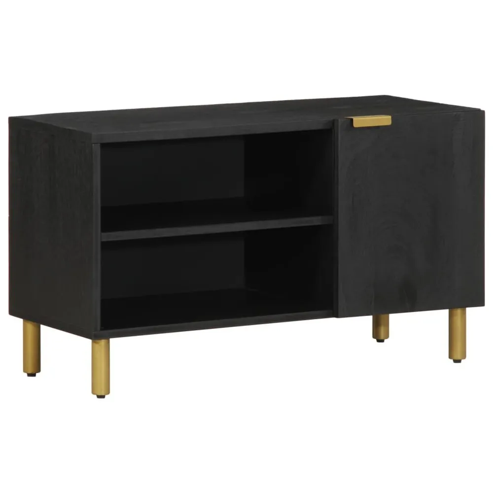 Móvel de TV 80x33x46 cm derivados de madeira preto