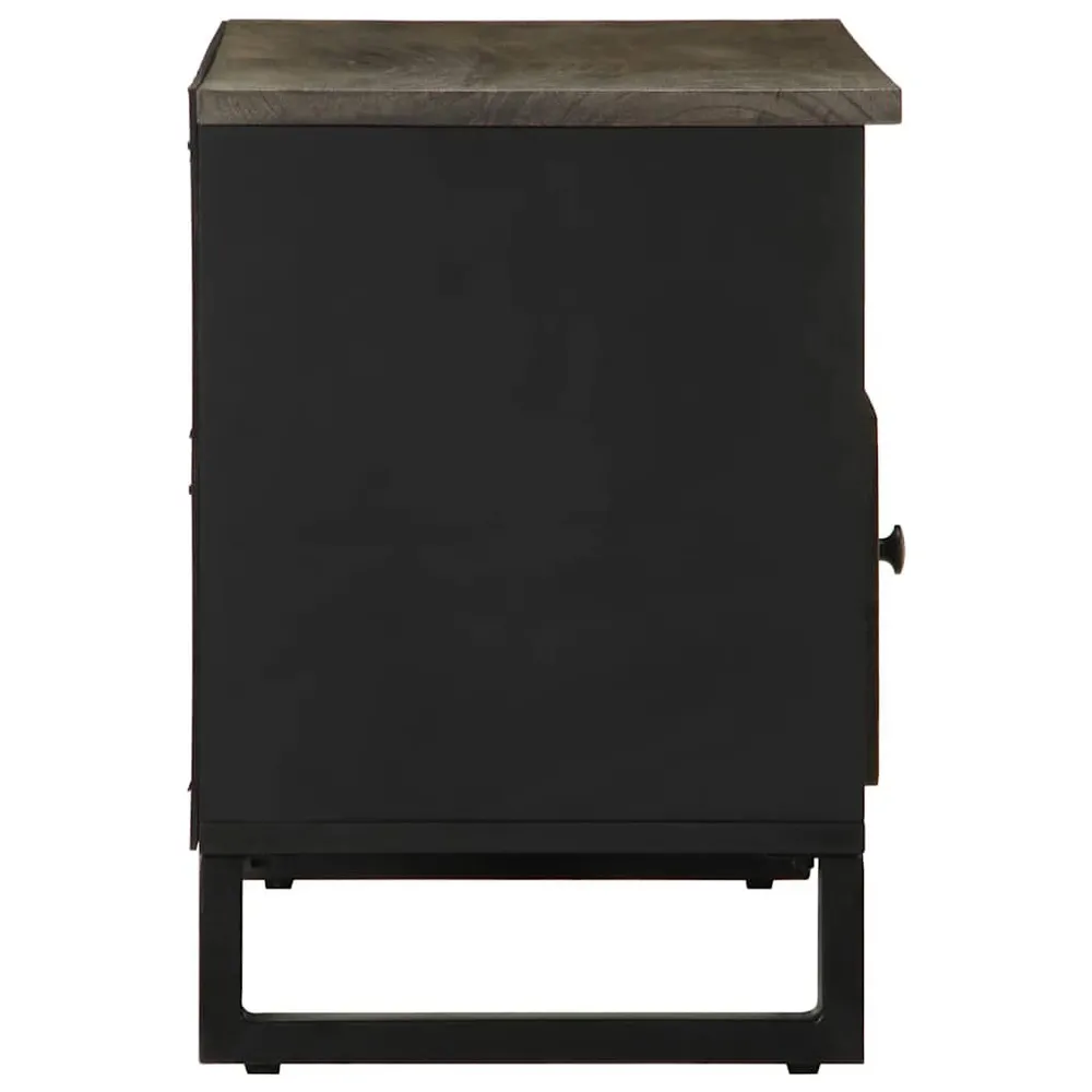 Móvel de TV 80x33x46 cm madeira de mangueira maciç preto