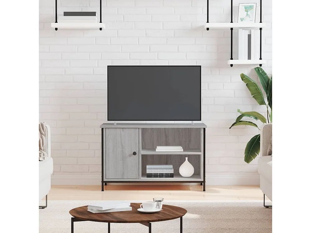 Móvel de TV 80x40x50 cm derivados de madeira cinzento sonoma