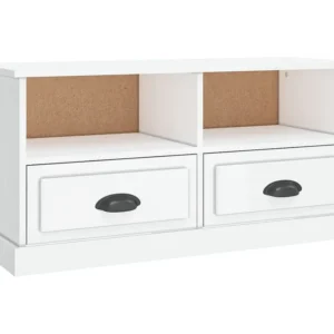 Móvel de TV 93x35,5x45 cm derivados de madeira branco resplandecente