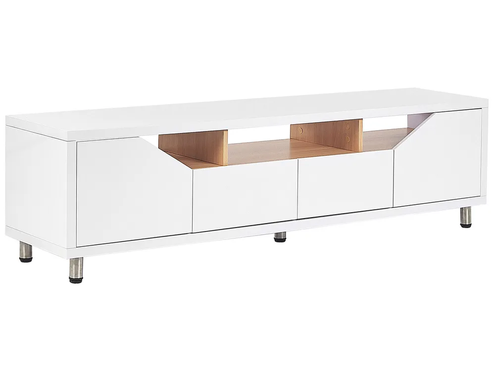 Móvel de TV com 2 gavetas e 2 portas branco CINCI