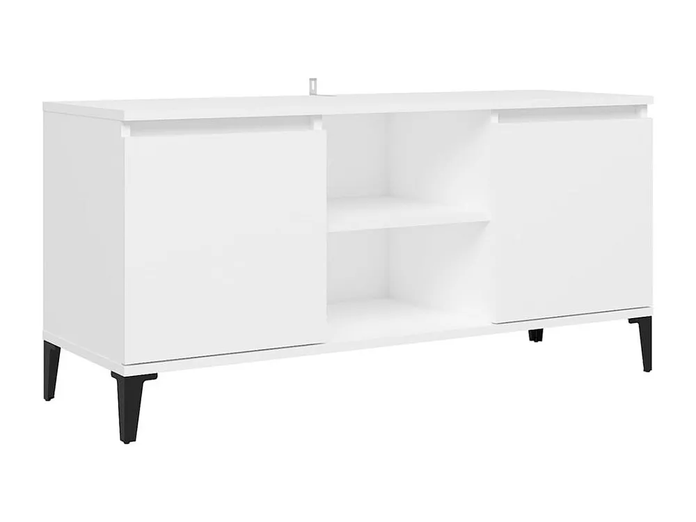 Móvel de TV com pernas em metálico 103,5x35x50 cm branco