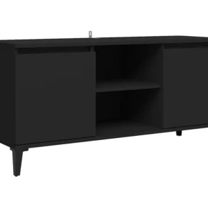 Móvel de TV com pernas em metálico 103,5x35x50 cm preto