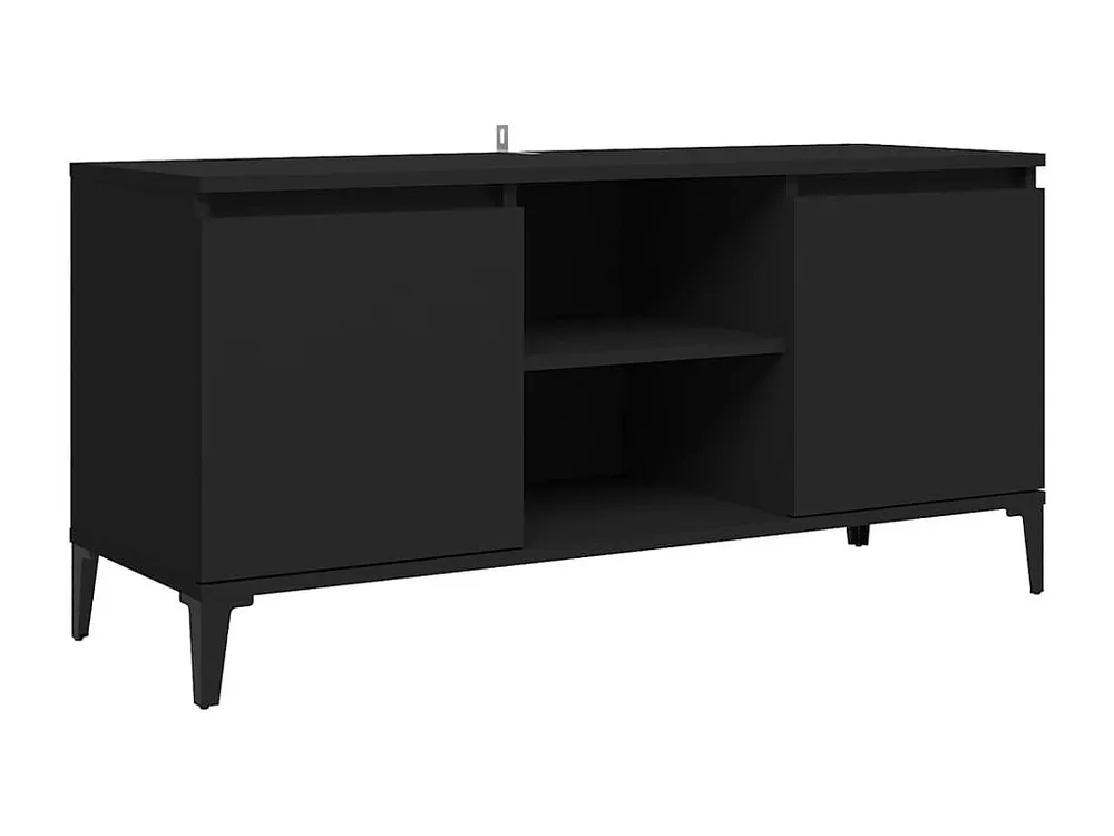 Móvel de TV com pernas em metálico 103,5x35x50 cm preto