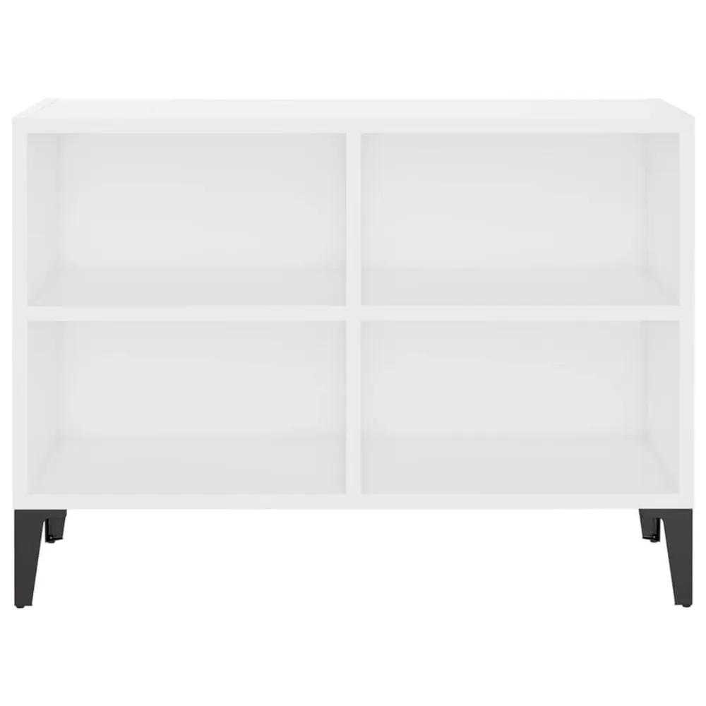 Móvel de TV com pernas em metálico 69,5x30x50 cm branco
