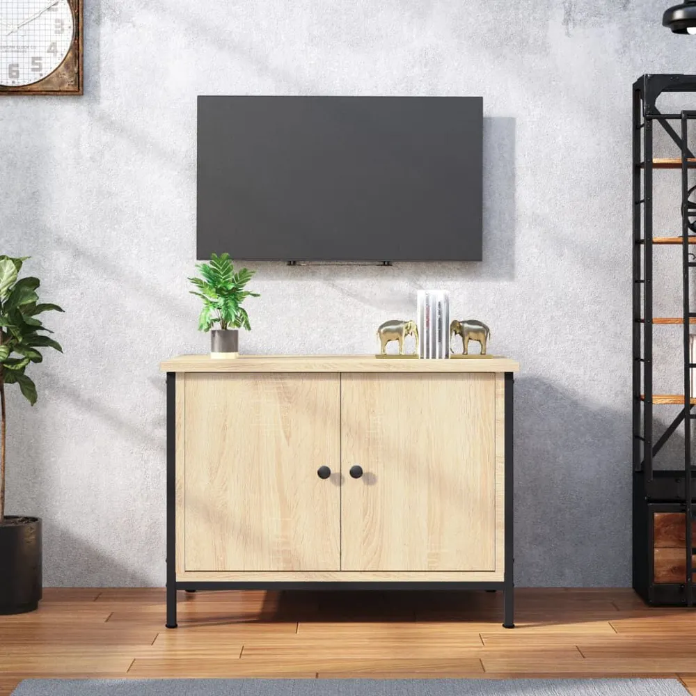 Móvel TV com portas 60x35x45 cm deriv. madeira carvalho sonoma