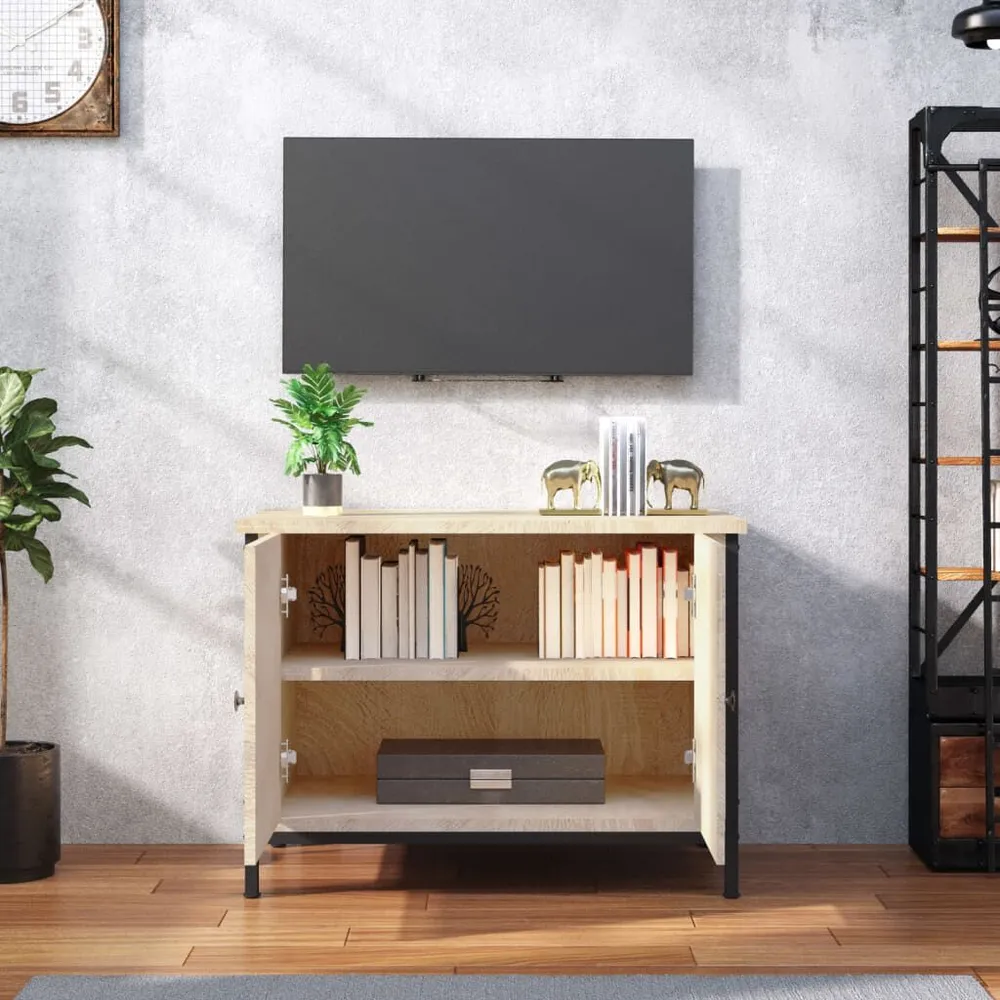 Móvel TV com portas 60x35x45 cm deriv. madeira carvalho sonoma