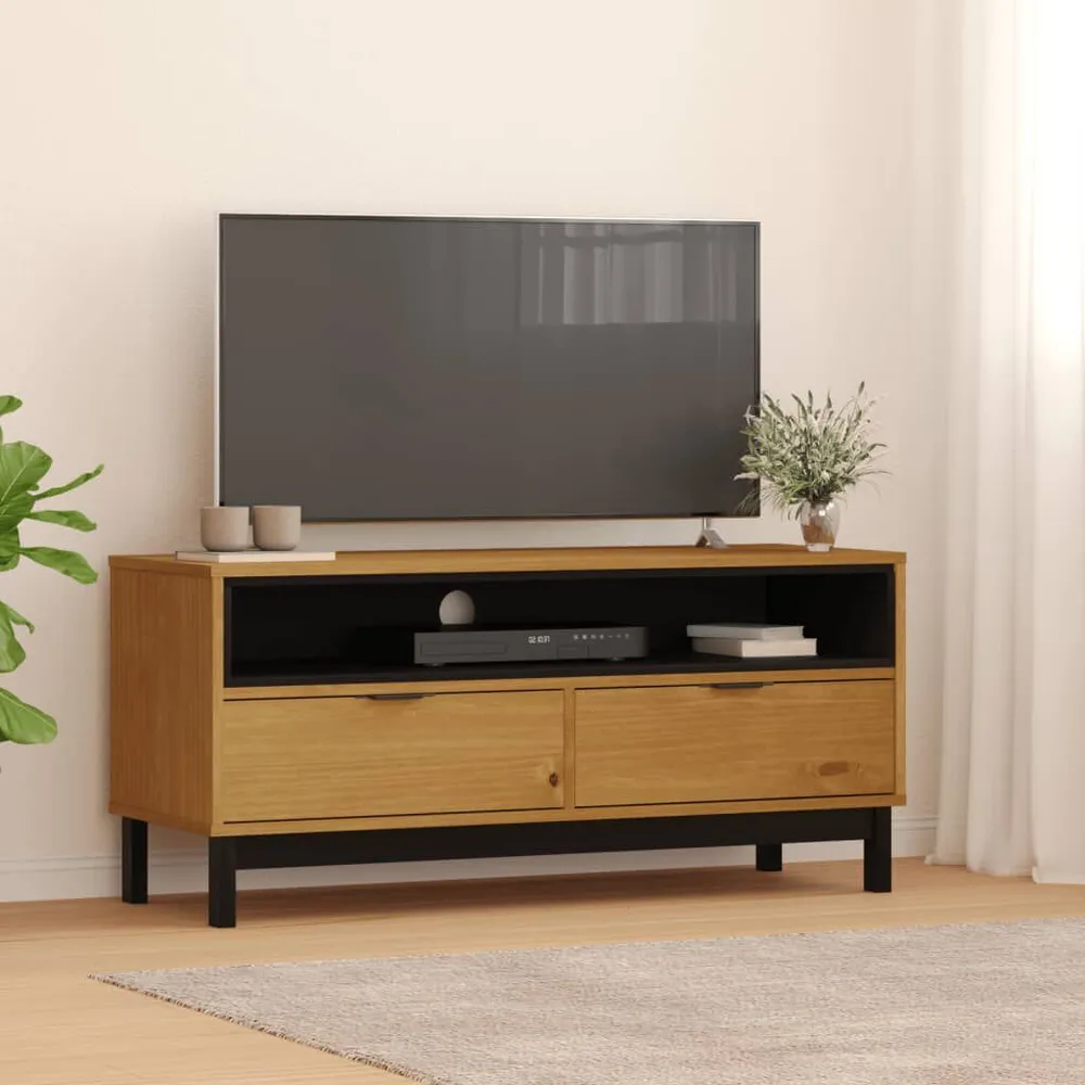 Móvel de TV FLAM 110x40x50 cm madeira de pinho maciç com Garantia de 2 Anos