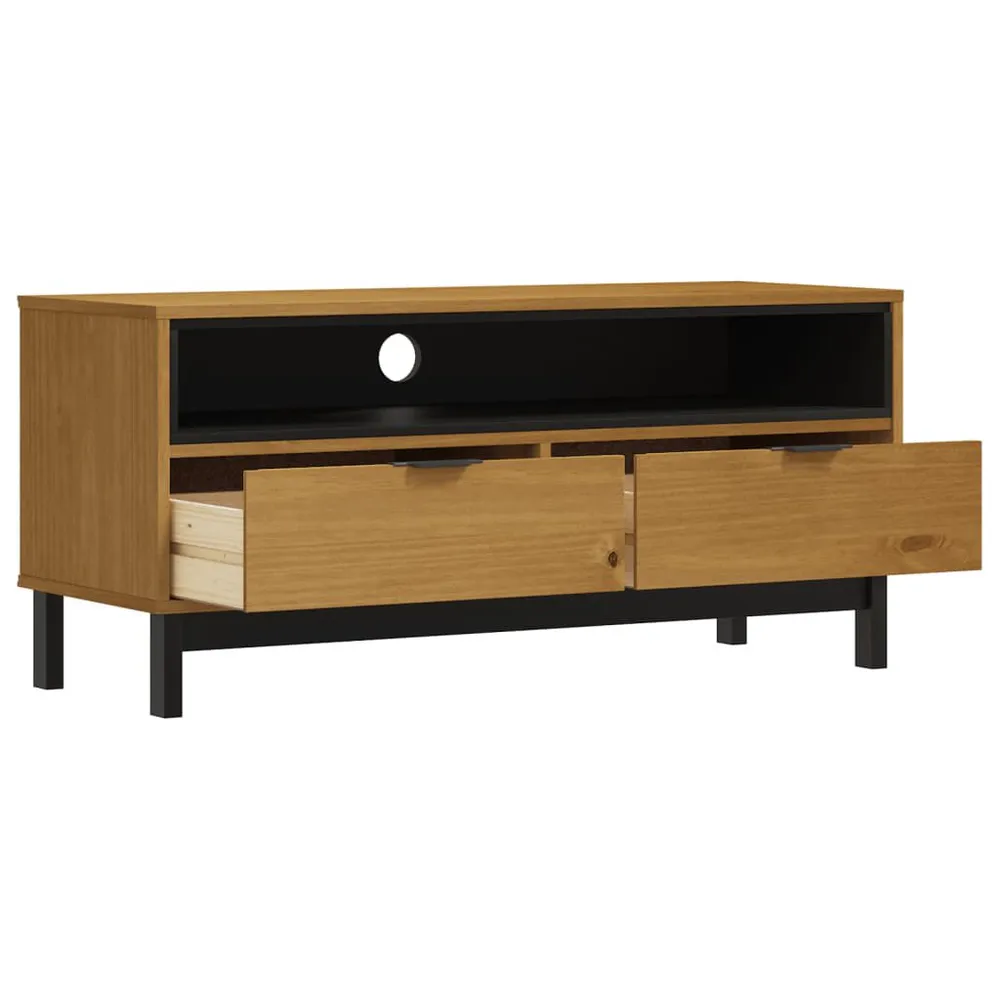 Móvel de TV FLAM 110x40x50 cm madeira de pinho maciç com Garantia de 2 Anos