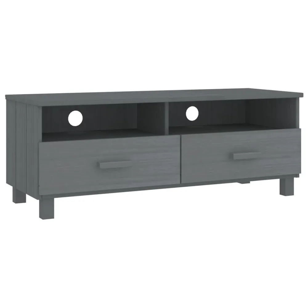 Móvel de TV HAMAR 106x40x40 cm pinho maciço cinza-escuro
