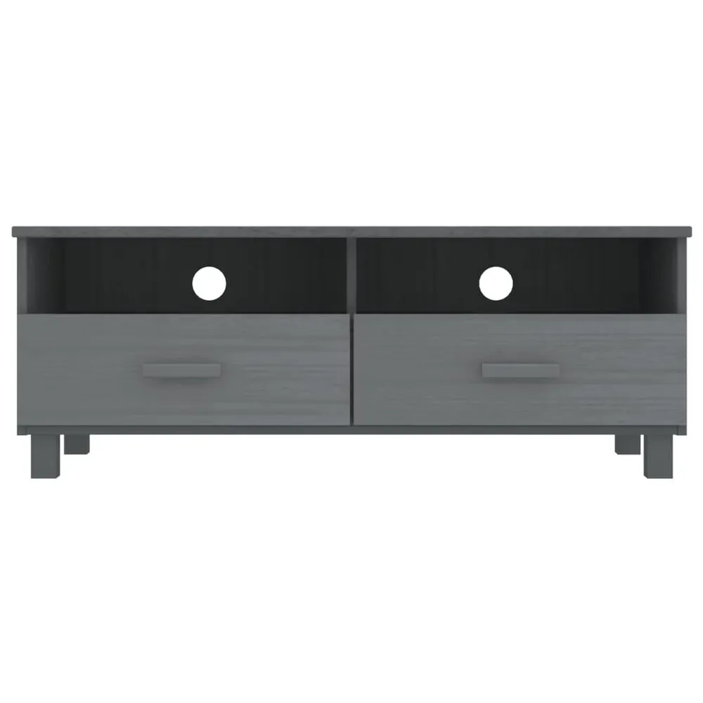 Móvel de TV HAMAR 106x40x40 cm pinho maciço cinza-escuro