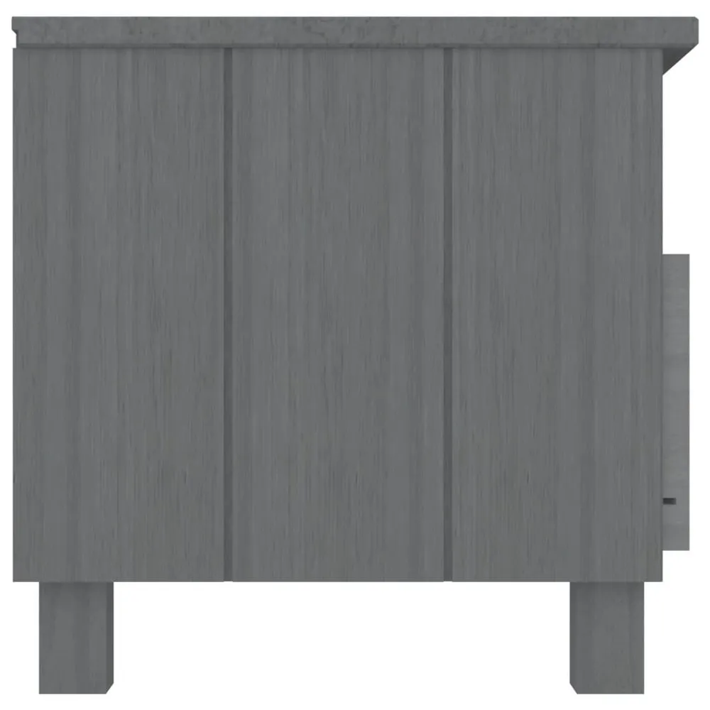 Móvel de TV HAMAR 106x40x40 cm pinho maciço cinza-escuro