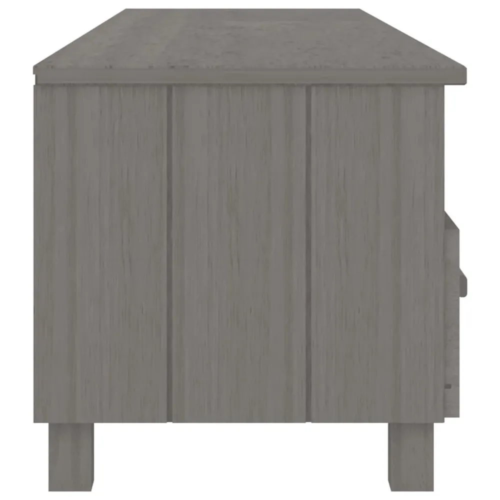 Móvel de TV HAMAR 158x40x40 cm pinho maciço cinza-claro