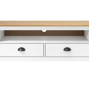 Móvel de TV Hill 110x40x47 cm pinho maciço branco