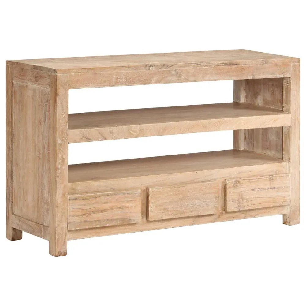 Móvel TV madeira de acácia maciç 90x30x55 cm castanho visível