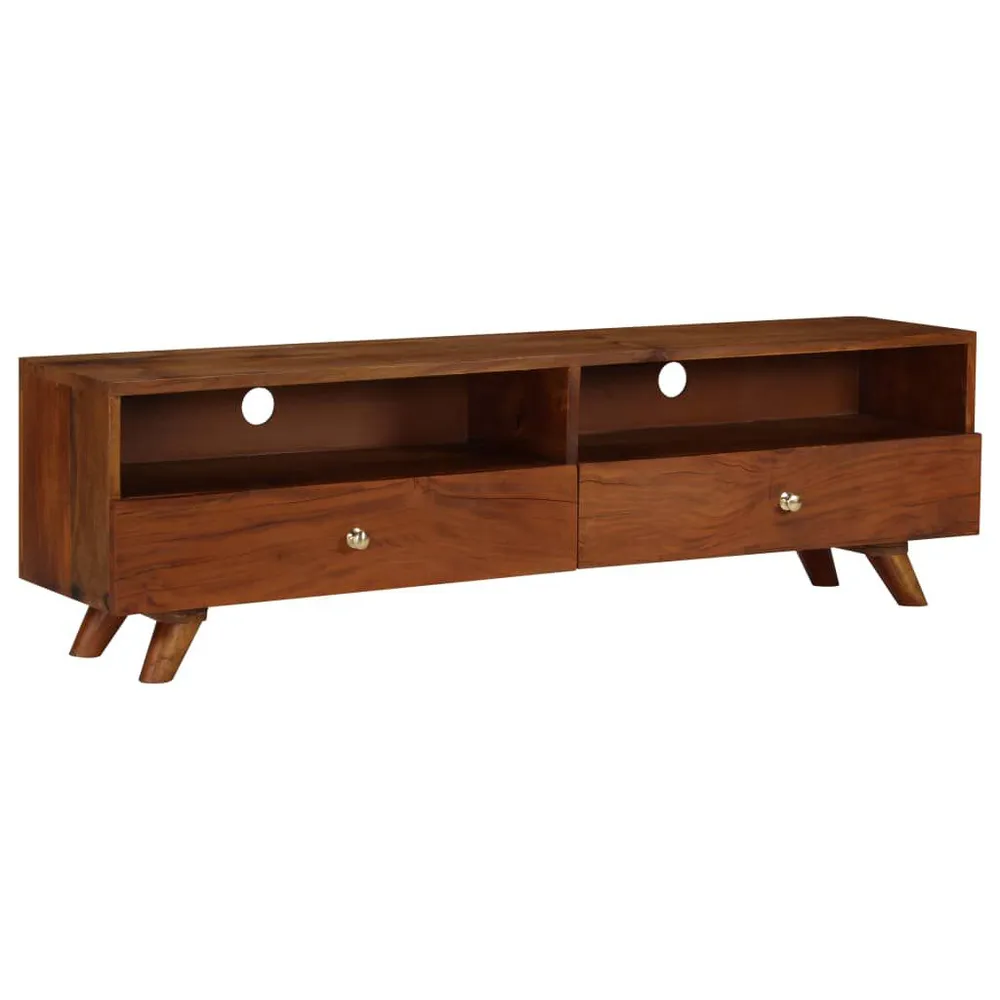 Móvel de TV em madeira recuperada maciç 140x30x40 cm para Assistir TV