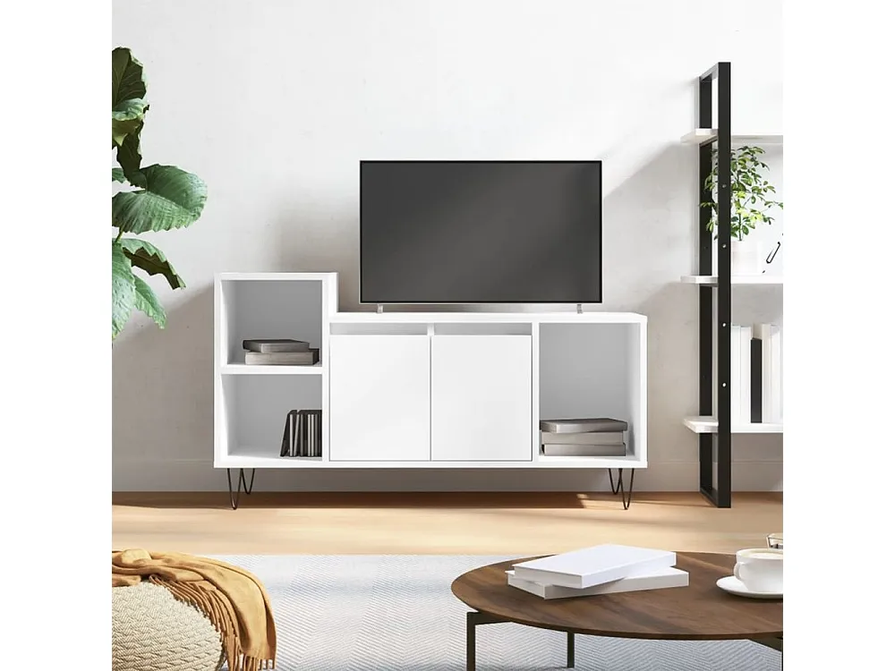 Móvel para TV 100x35x55 cm derivados madeira branco radiante
