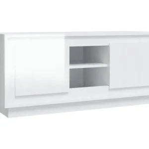 Móvel para 102x35x45cm madeira processada branco cintilante 3 Lugares